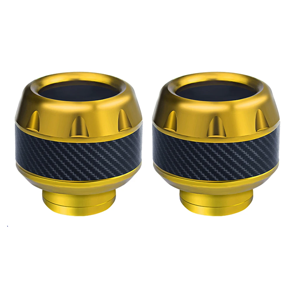 2Pcs Carbon Fiber Motorcycle Front Fork Cups Aluminum Alloy Universal Crash Protector Sliders Explosion-Proof Motorbike Parts