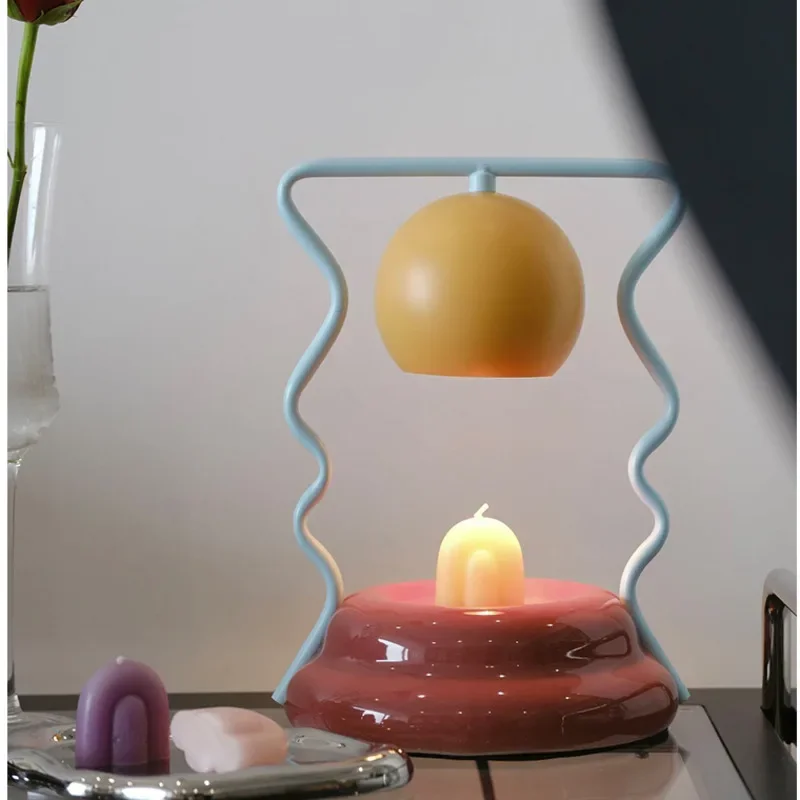 Mushroom House Aromatherapy Candle Flameless Melting Lamp Designer Fragrance Ornament Long-lasting Scent Table Lamp