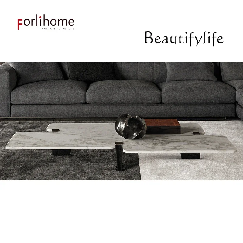 DL Modern minimalist square marble coffee table designer creative special-shaped model room tea table P