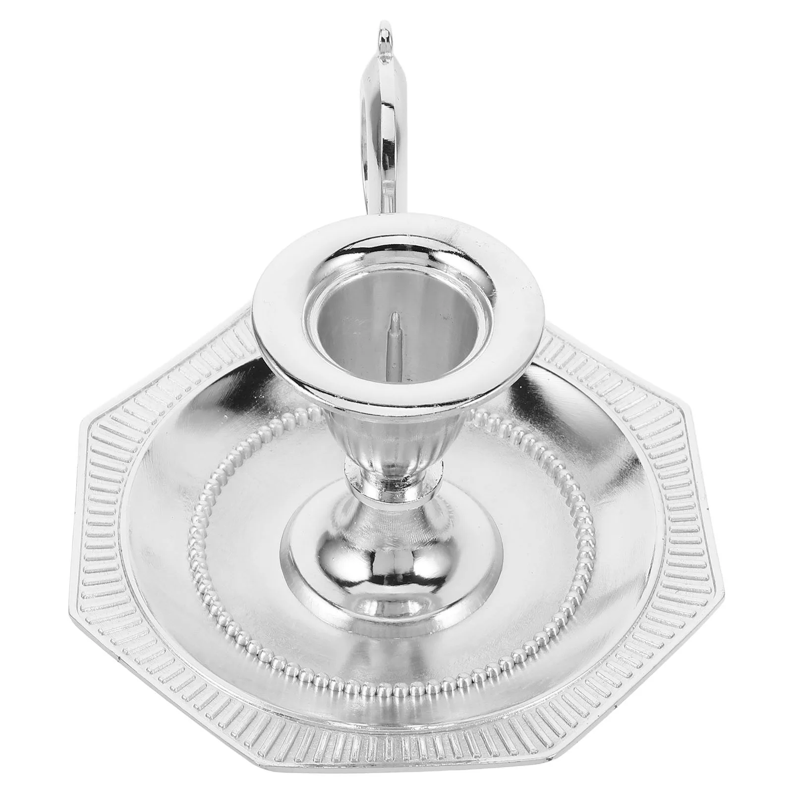 

Metal Taper Holder Vintage Retro Candlestick Ornament for Dining Table Decoration Holiday Candlelight Pillar Stand