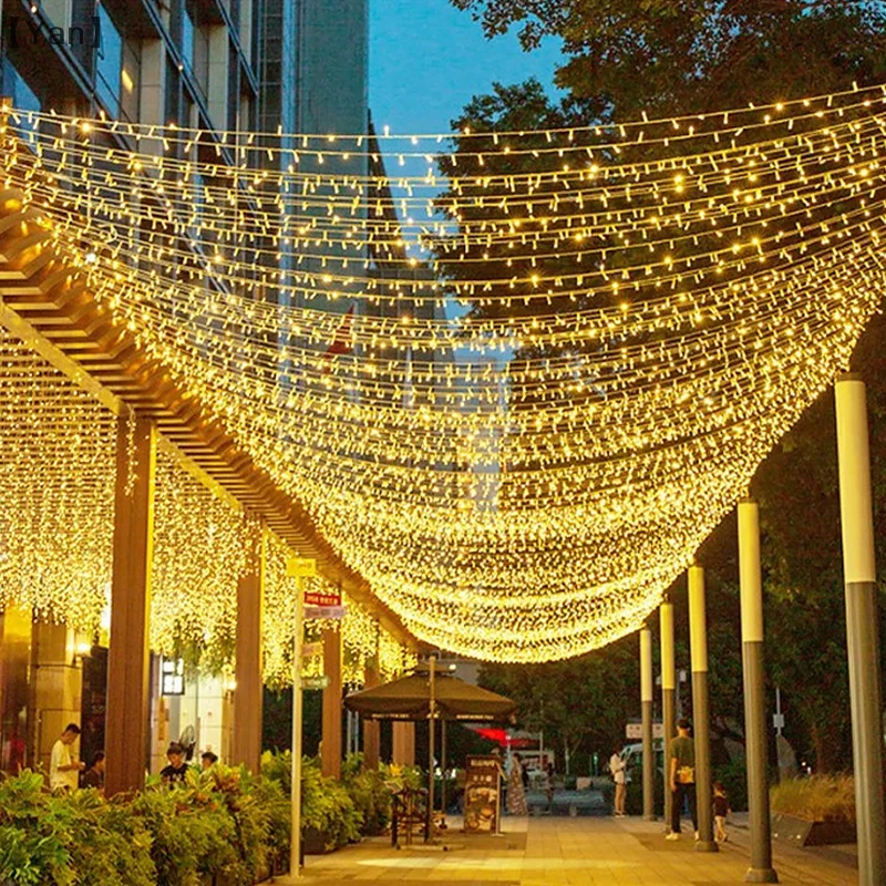 Guirxiété Lumineuse Extérieure Étanche, Décoration de ixde Jardin et de Mariage, 8 Modes, 20m, AC 200 V, 110