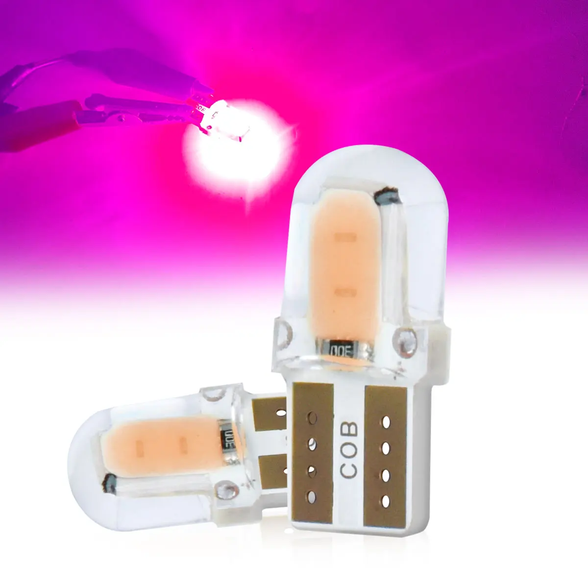 2/10/20 Stück ultrahelle 360-Grad-Beleuchtung T10 W5W 168 COB-LED-Signale für Auto-Seitensignal-Blinker, Brems-Leselampen