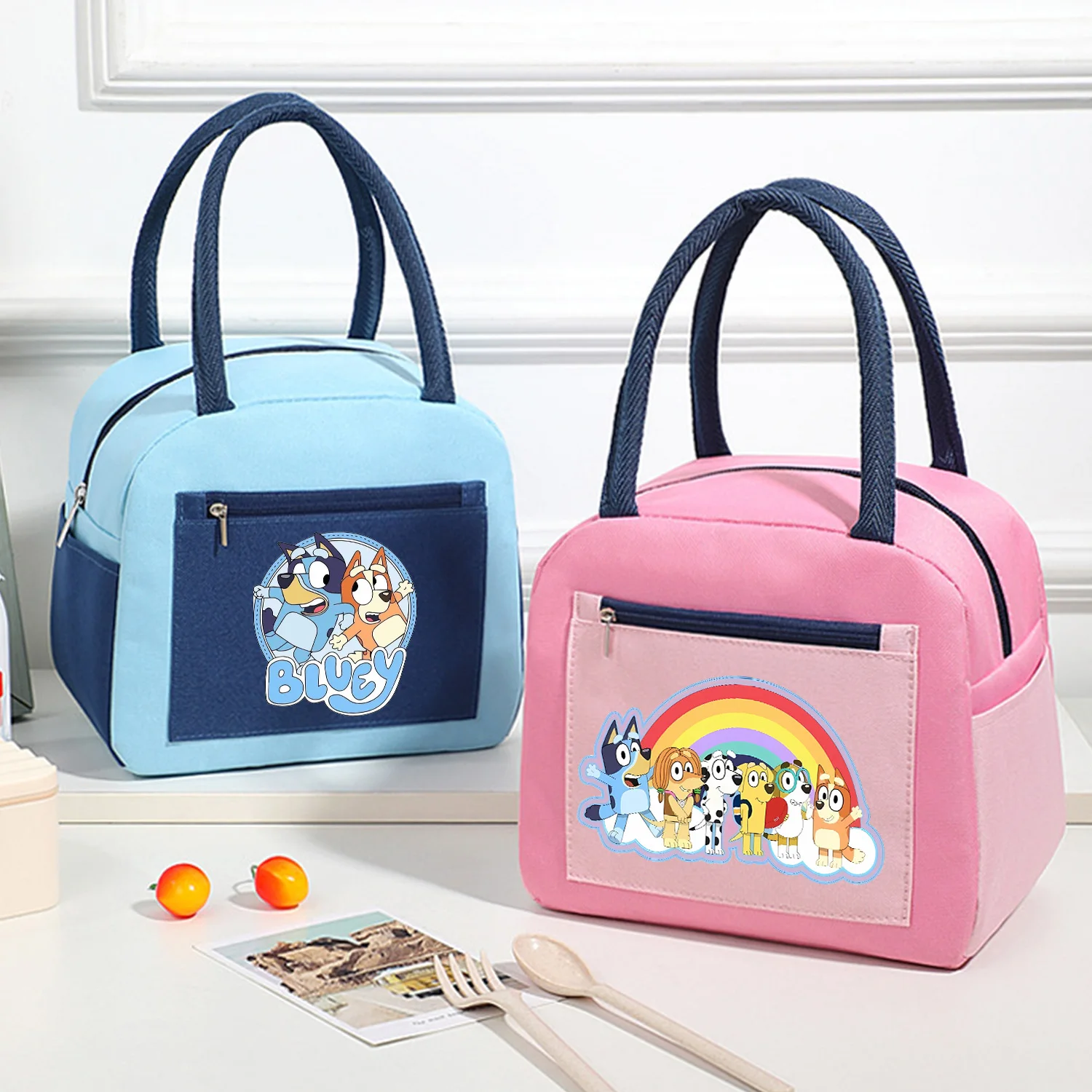 

Blueyes New Lunch Bag Kawaii Cartoon Handheld Thermal Bag Portable Lunch Bags Student Winter Anime Insulated Lunch Bag Pack Gift