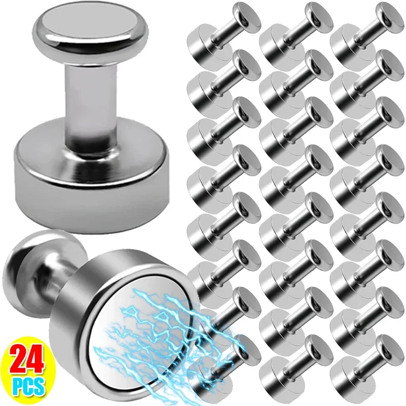 Strong Magnetic Push Pins Sucker Neodymium Pushpins Magnet Metal Thumbtack for Refrigerator Whiteboard Kitchen Office Magnets