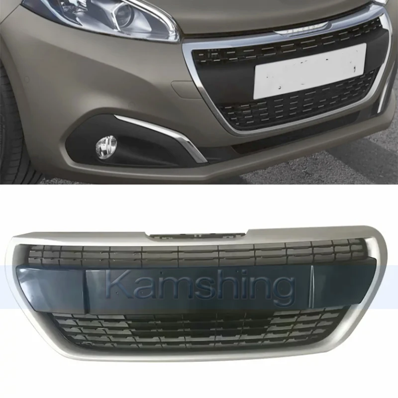 

Kamshing Front Bumper Grille Mask Radiator Grill For Peugeot 208 2016-2018 Racing Grills
