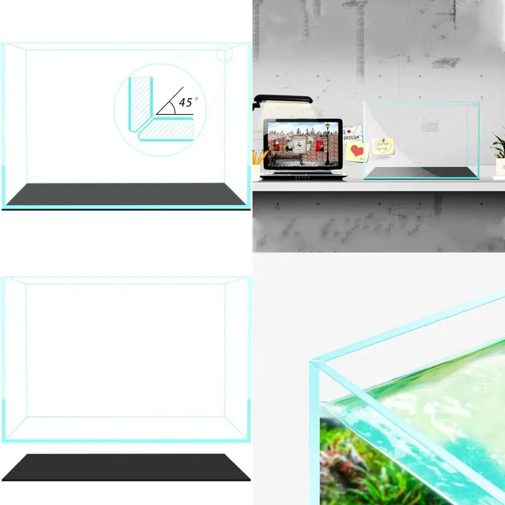 

Fzone 10 Gallon Rimless Low Iron Fish Tank with Nova Clear Ultra-White Glass and 45-Degree Mitered Edges, Anata Series Aquarium