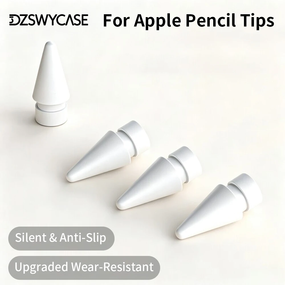 For Apple Pencil 1st/2nd Nibs Tip Replacement Silent Tablet Pen Nib Wear-resistant High Sensitivity For Apple Pencil Pro USB-C