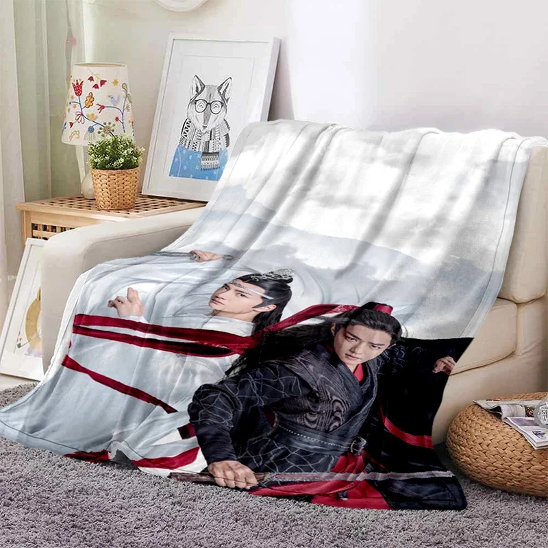 Drama The Untamed xiao zhan wang yi bo Soft Throw Blanket Throw Blanket Soft Cartoon Printed Bedspread Bedspread Sofa Gift