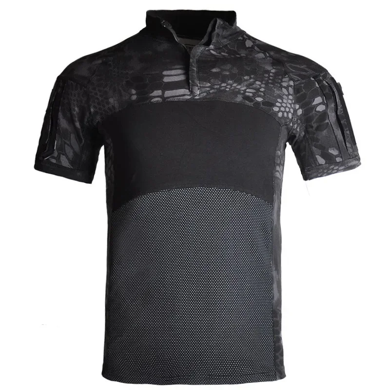 Men's Camouflage Army Short Sleeve T-Shirt Male Summer Frog Soldiers Combat Tactical T Shirt Military Force Multicam Camo Tee