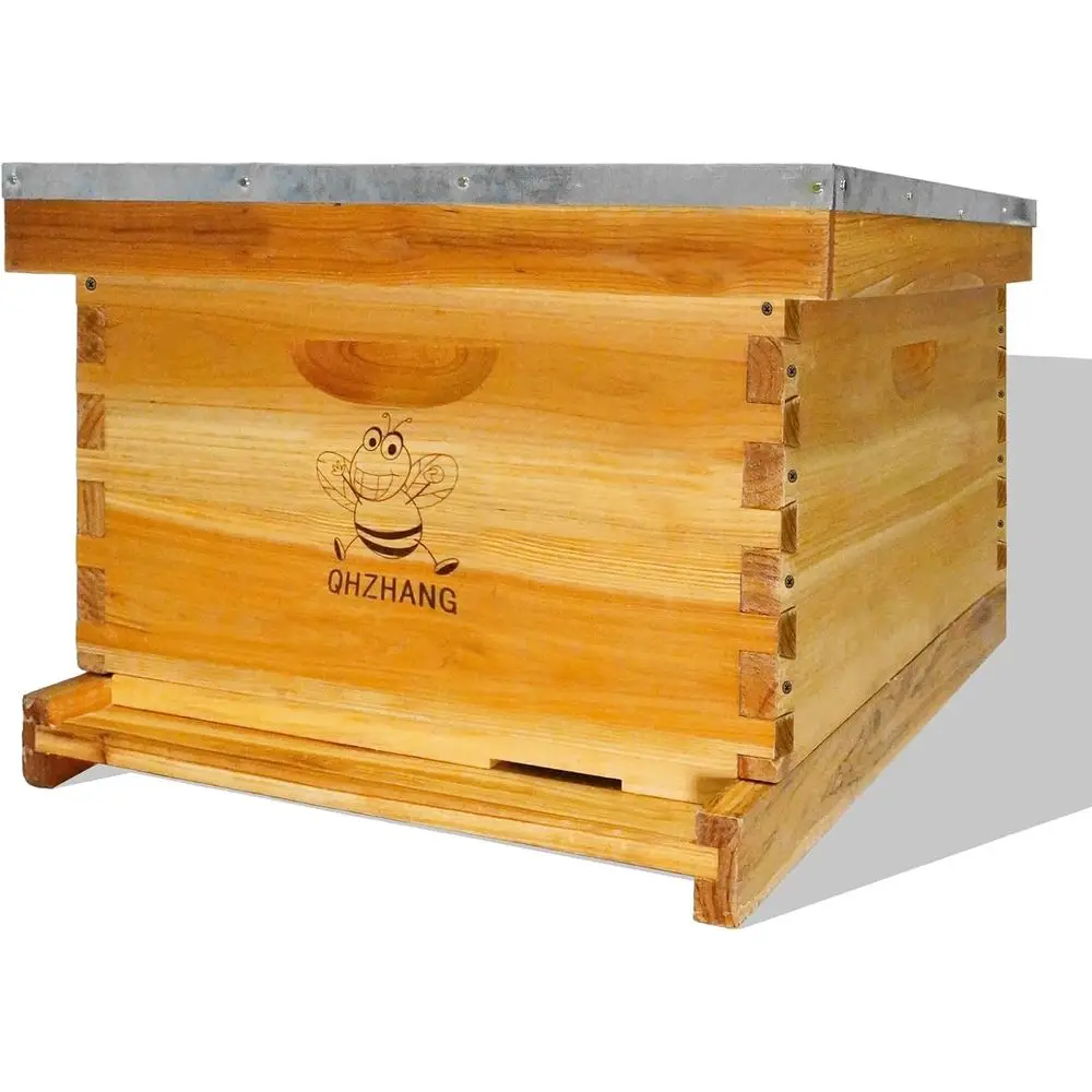 Hive 10 E Bienenstock-Komplettset mit 100% Bienenwachs, Inklusive Bienenstock und Bienenwachs-Beschichtete Grundplatten (1 Schicht)