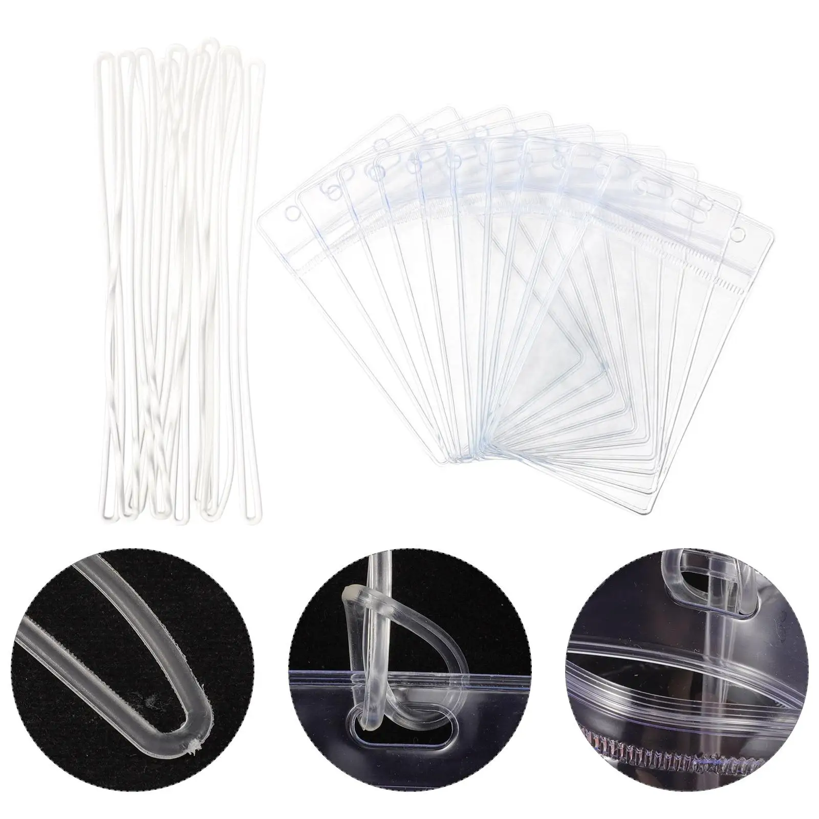 10pcs Luggage Tag Holder Transparent PVC Card Sleeve Cruise Ship Travel Accessories Waterproof Suitcase Tags Long Strap