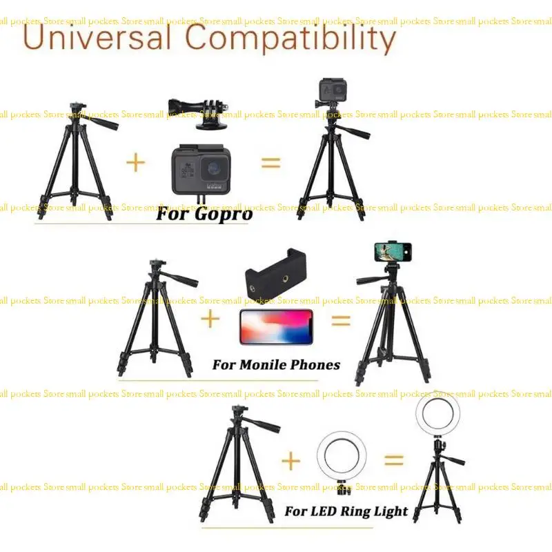 R1WD Height Adjustable Flexible Tripod 360°/90° Rotating For Interview Live Recording