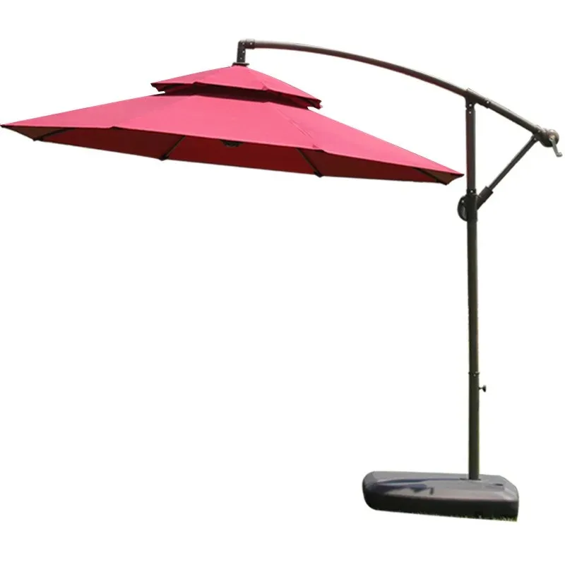 Outdoor parasol 3 meters large sun umbrella outdoor stall courtyard guard box security banana umbrella Roman p