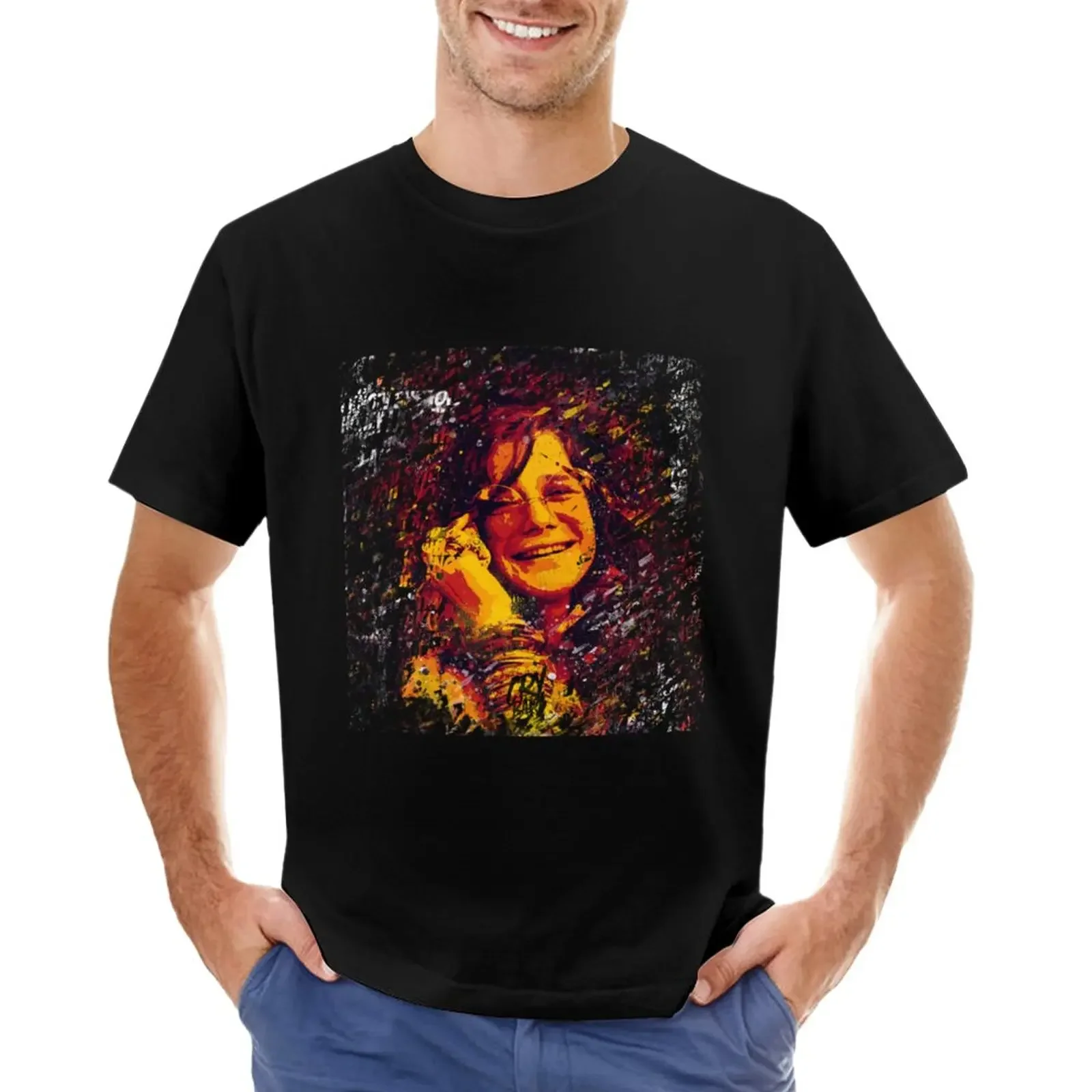 

Janis Joplin T-Shirt plain funnys aesthetic clothes Men's clothing