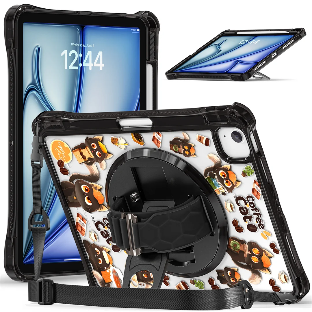 

Прозрачный полимерный чехол для iPad Pro11 Air11 Air4 5 10.9 Mini6 7 iPad10 iPad11, противоударный чехол с защитой от царапин и держателем для карандашей