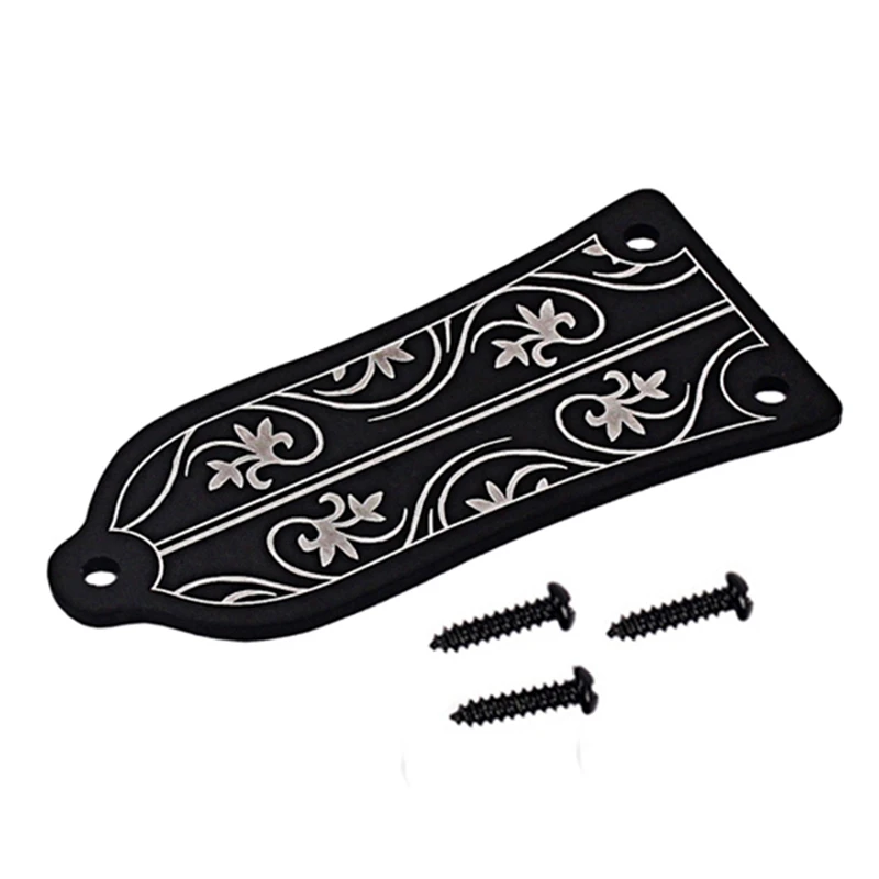 2X Guitar Truss Rod Cover GR34 Truss Rod Shape Case For Electric Guitar Les Paul Epiphone (Black)