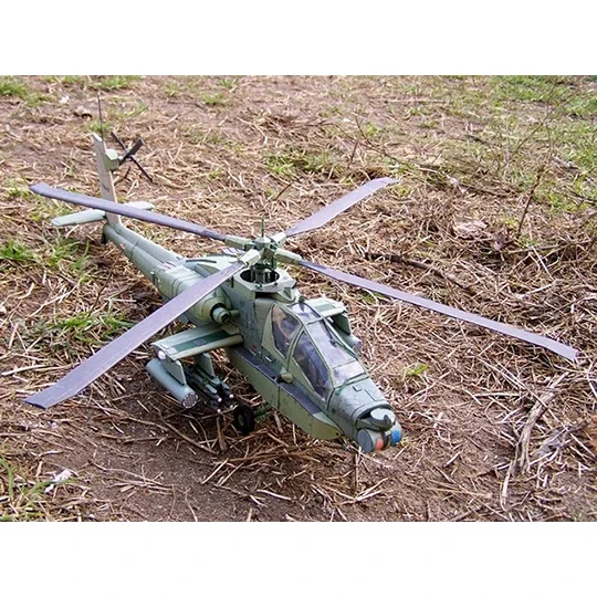 53cm 1:33 United States AH-64A Apache Longbow Helicopter 3D Paper Model AH64 Fighter Papercraft Toy