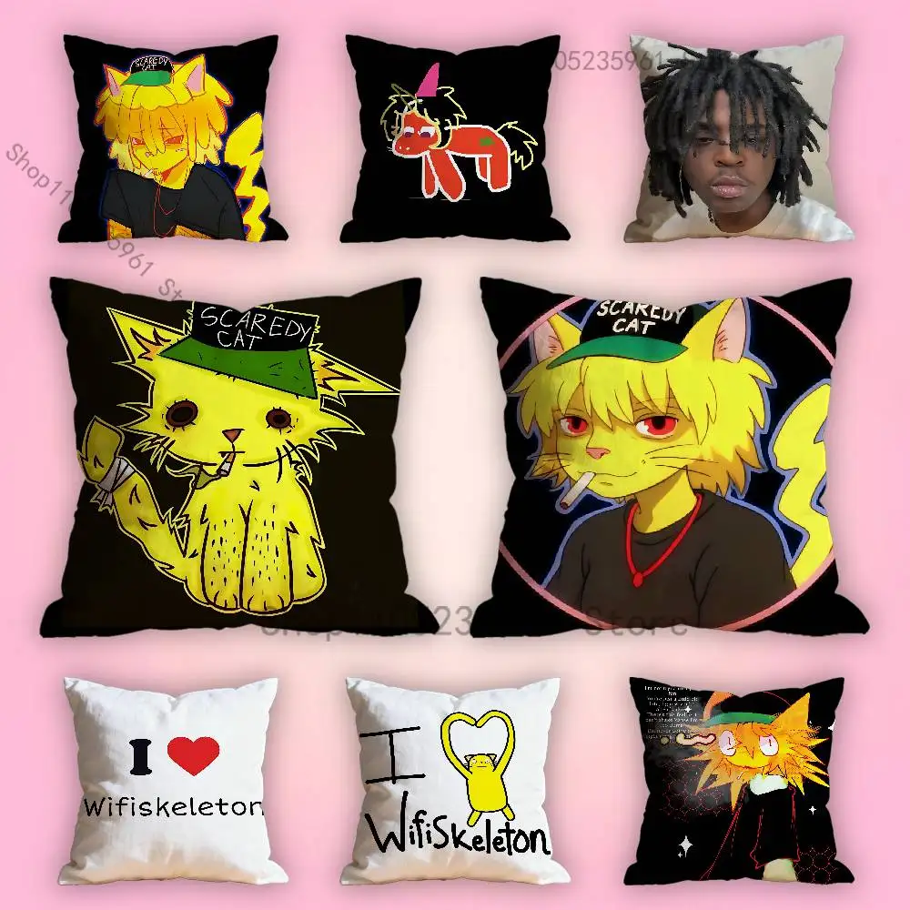 

Suburban Daredevil W-Wifiskeleton Print Polyester Pillow Case for Valentine gift Home Sofa Cushion Cover Decoration Custom