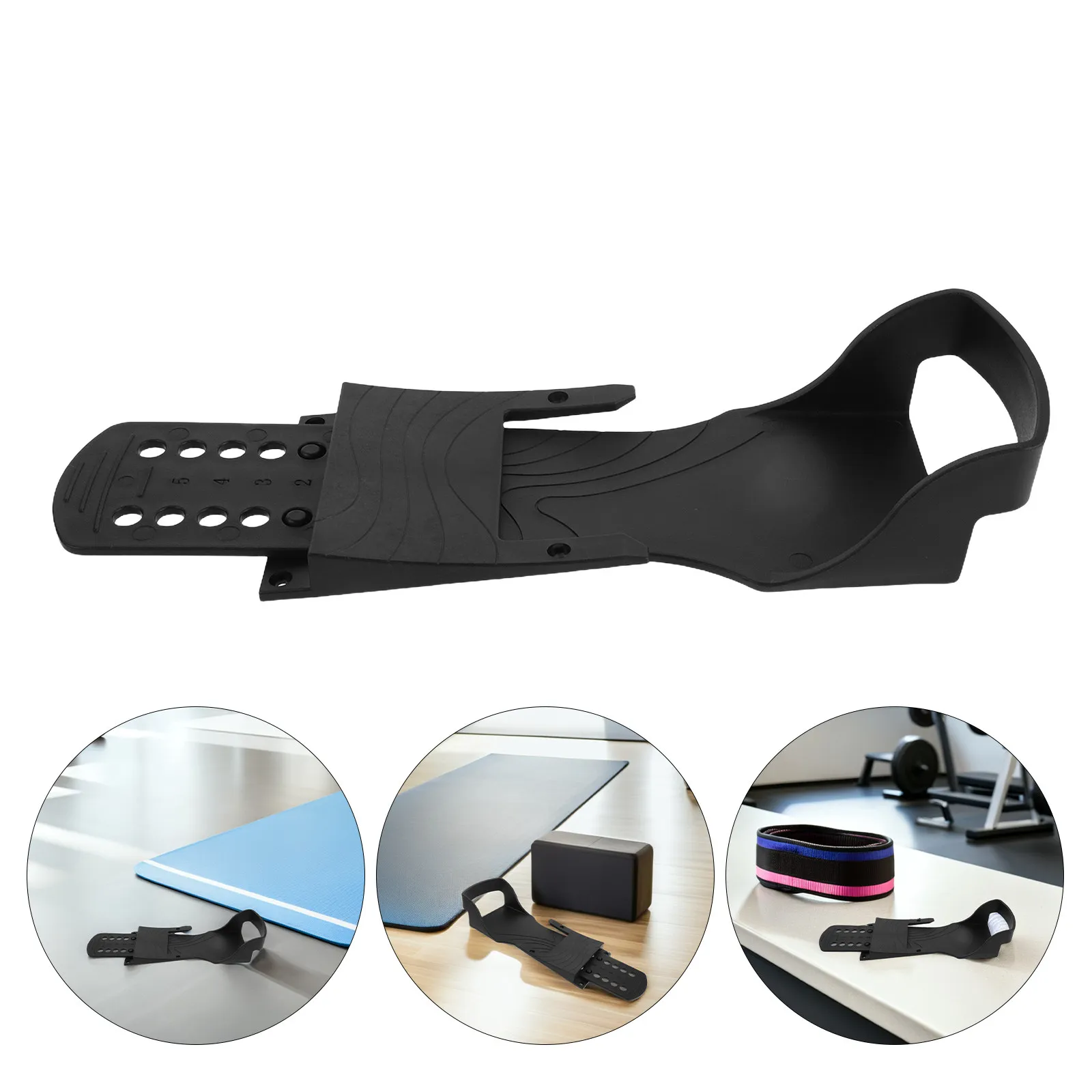 2Pcs Rowing Machine Foot Pedals Replacement Ergonomic Foot Plates Adjustable Straps Non-Slip Stability for Home Gym Exercise