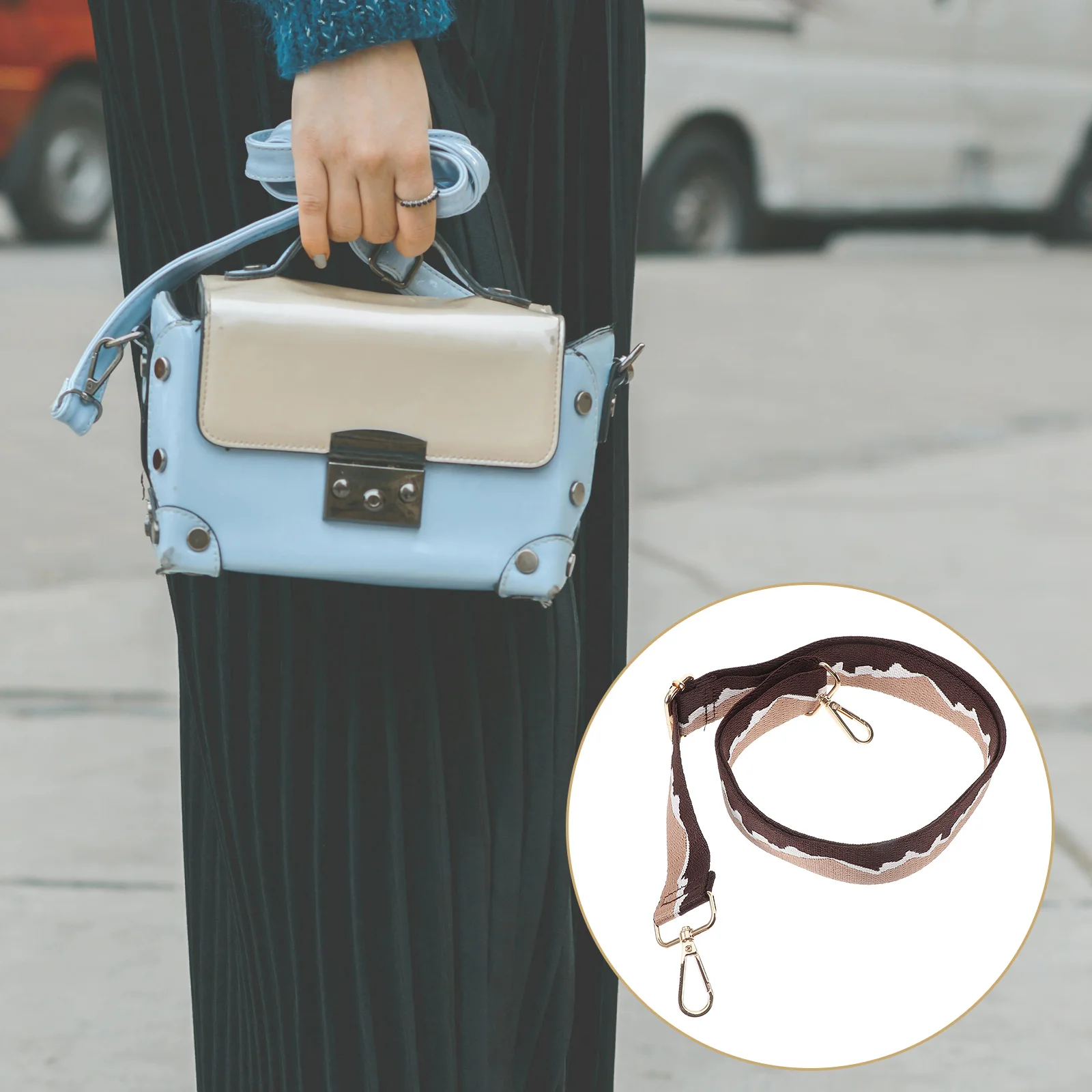 

Bag Wide Shoulder Strap Adjustable Crossbody Replacement Durable Purse Strap Stylish Comfortable Shoulder Support