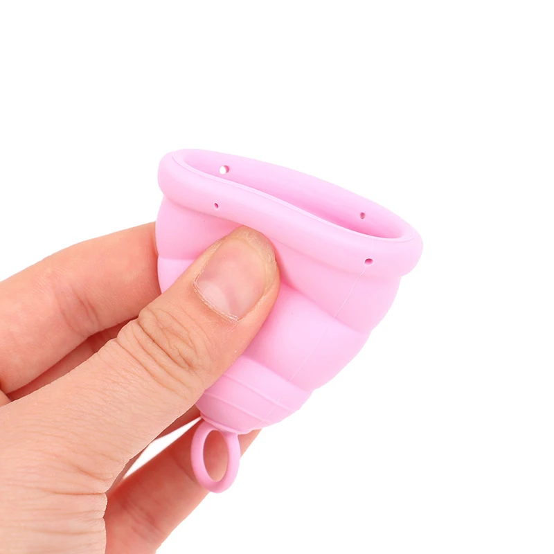 Pull Ring Menstrual Cup Vaginal Hygiene Care During Menstrual Period Female Medical Grade Silicone Physiological Cup