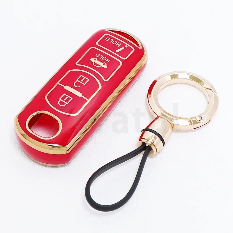 4 Buttons TPU Car Key Case for Mazda 2 3 6 Demio Atenza Axela CX-5 CX5 CX-3 CX7 CX-9 3 4 CX30 2016 - 2019 Keyless Cover Keychain view 5
