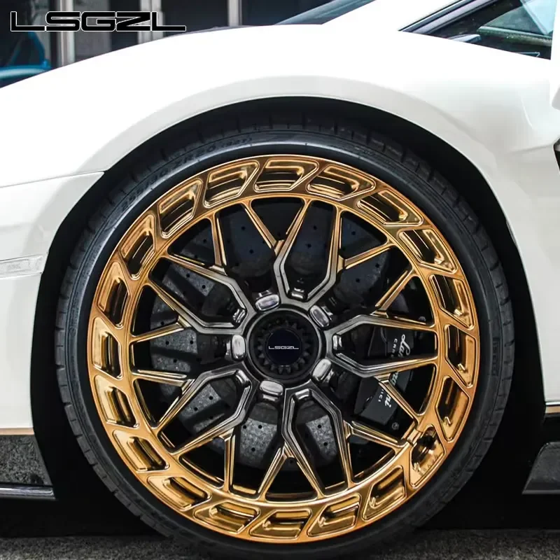 Custom Forged Alloy Rim Black and Bronze for Lamborghini 5x114.3 5x120 5x130 19 20 21 22 23 Inch Passenger Car Wheel Rim