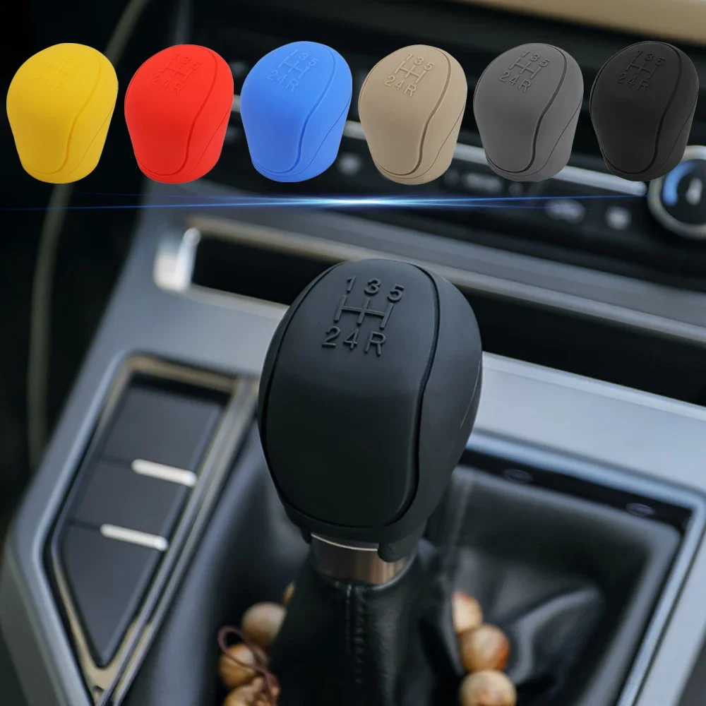

Universal Car Silicone Gear Shift Knob Cover 5 Speed Gear Shift Non-Slip Grip Handle Protective Covers Car Interior Accessories