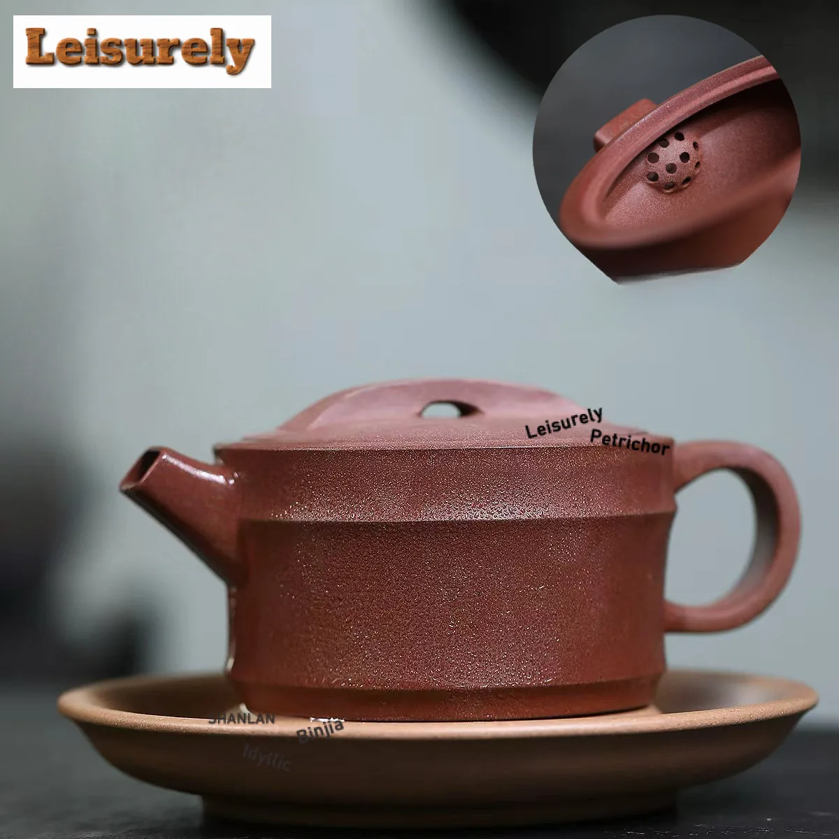 320ml Antique Yixing Purple Clay Teapots Handmade Large Caliber Pot Raw Ore Peach Blossom Mud Kettle Chinese Zisha Tea Set Cafes