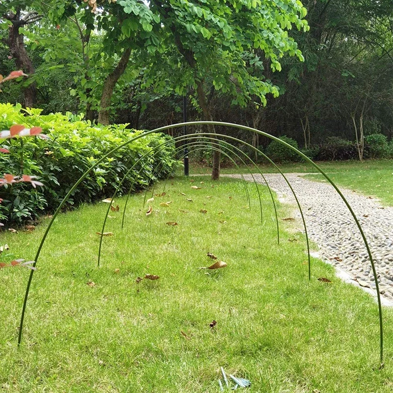 Rust-Free Grow Tunnel Hoops para camas levantadas, estufa, plantio hortícola, estacas de suporte a plantas