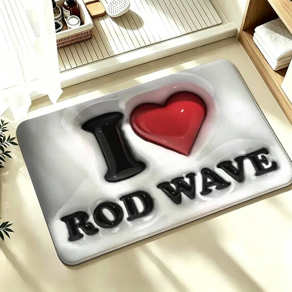 R-Rod W-Wave RW Singer Shower Room Absorbent Small Floor Mat Soft Comfortable Decorative Foot Mat