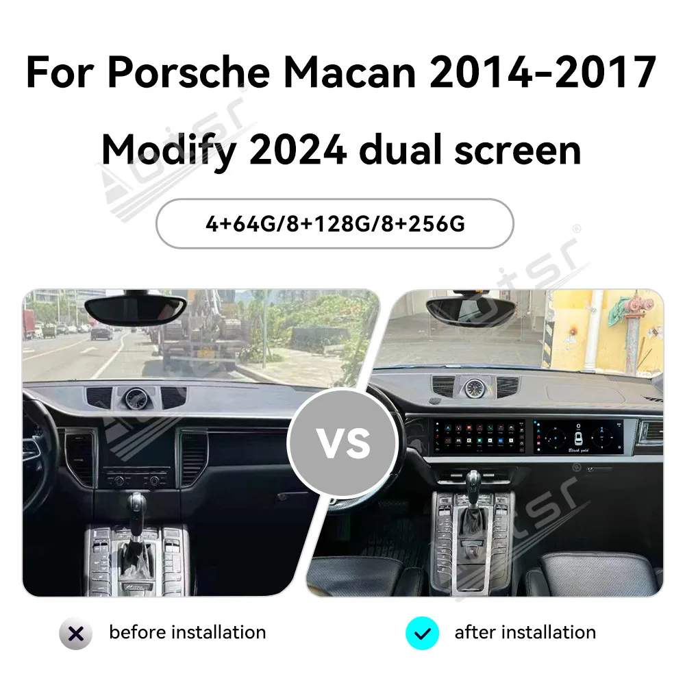 12.3inch Car Intelligent System For Porsche Macan 2010-2017 Android Car Radio Navigation GPS Multimedia Player Carplay Auto WIFI