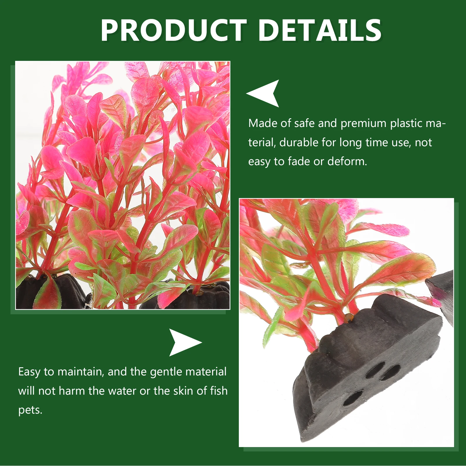 

10pcs Plastic Aquarium Plants Fish Tank Decorations Tall Artificial Water Grass Colorful Safe Durable Pets Supplies