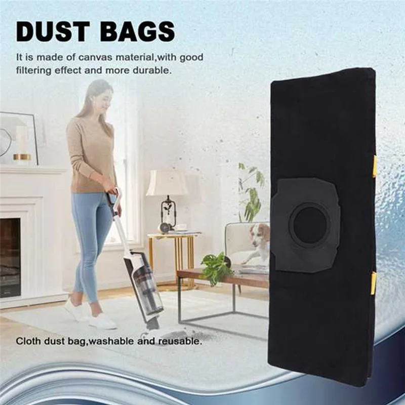 Sac à poussière de remplacement pour aspirateur Karcher WD4 WD5 WD6, 2 pièces, pièces détachées, sac filtrant lavable-CLIM