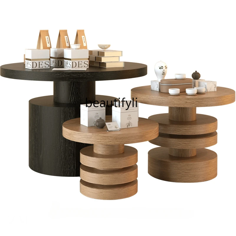 Display Stand round Table Tourism Products Tea Gift Cultural and Creative Supplies Flower Display Table Tea Room Display