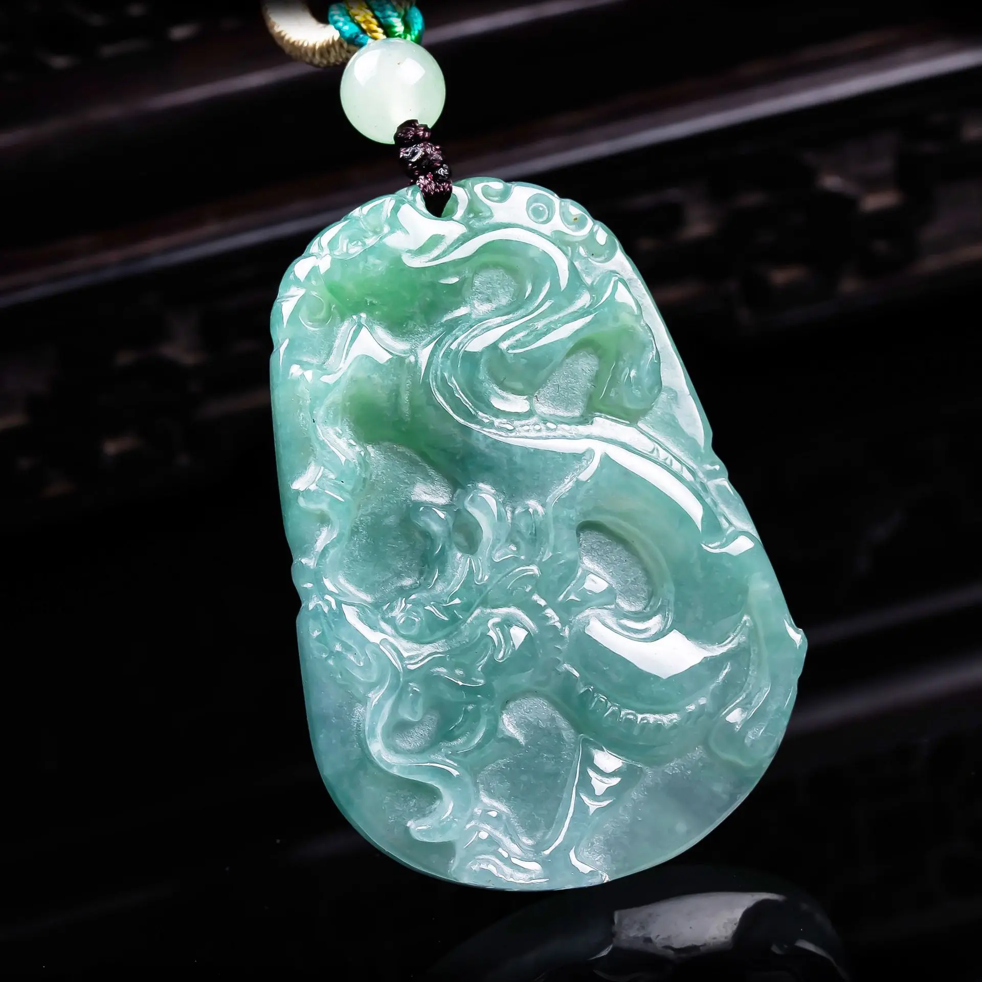 Grade A Natural Myanmar Jadeite Dragon Pendant Necklace Luxury Accessories Charm Fashion Real Jade Gemstone Gifts for Women