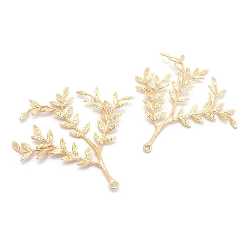 6PCS 18K Gold Color Tree Branch Charms Pendants High Quality Necklace Earrings Diy Jewelry Accessories Rosediy official-website