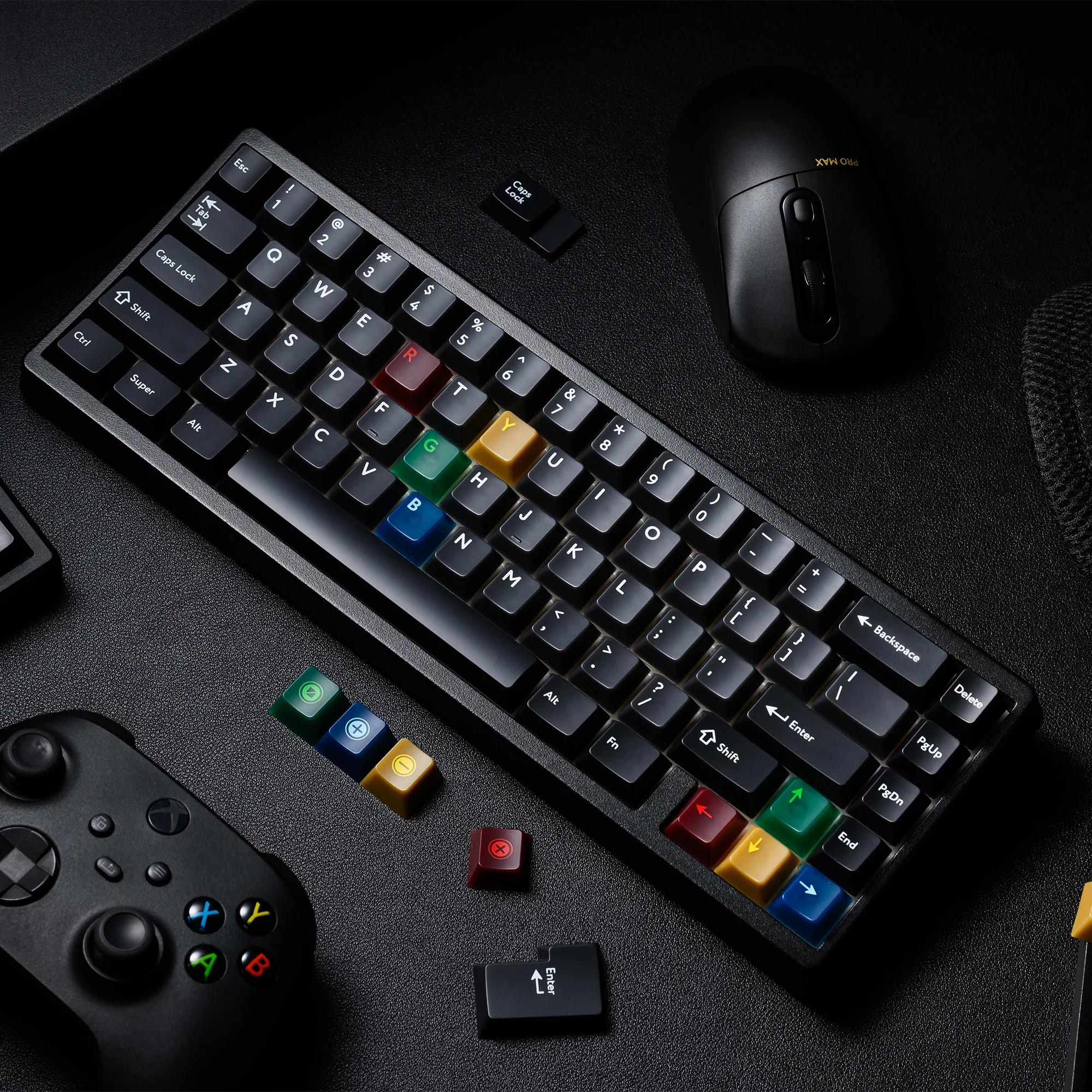 

XVX Black Jade Cherry Profile PBT Keycaps Full Set (142-Keys) Translucent Keycaps (only keycap)