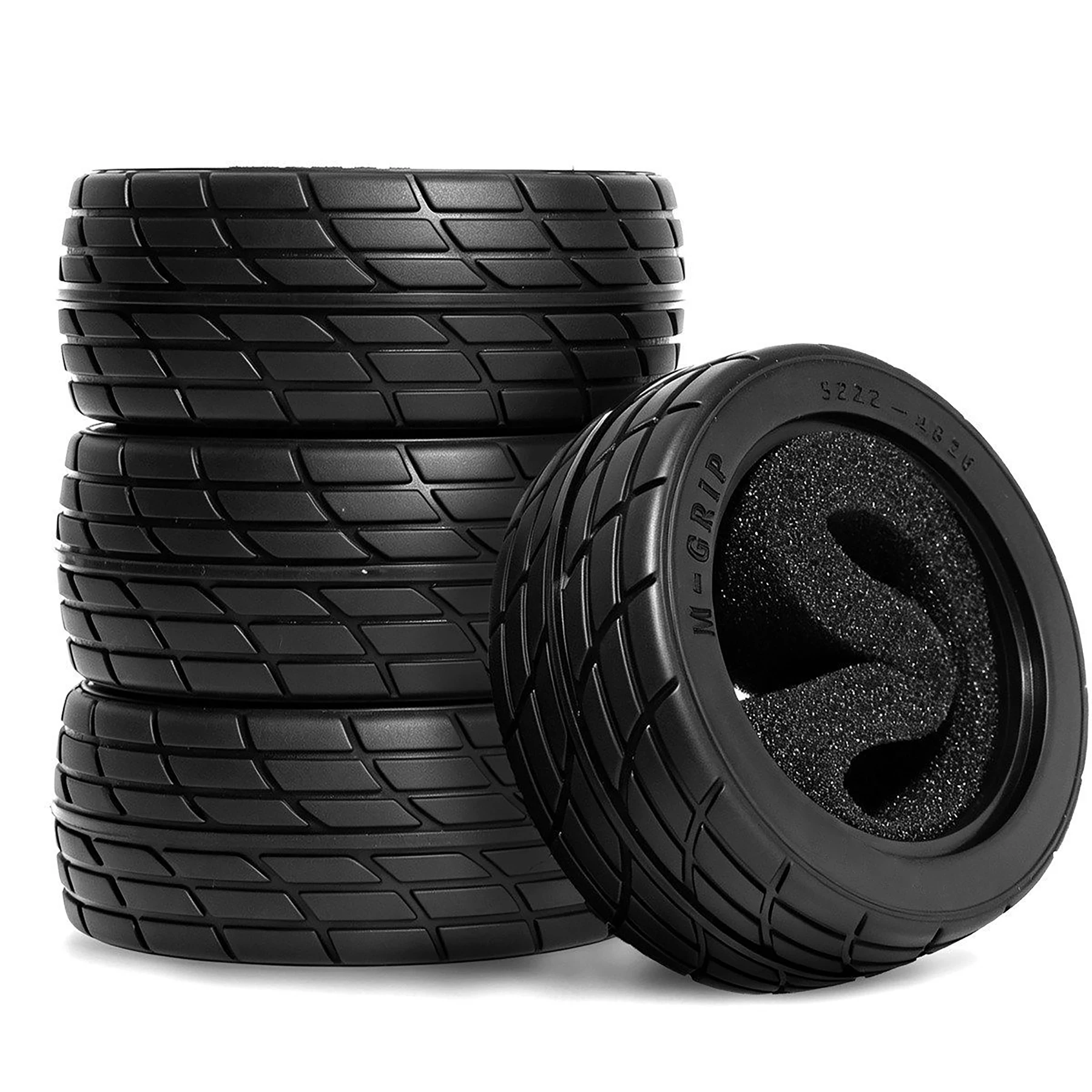1/10 Racing Tires 68MM Rally Rubber Tyre for Tamiya TT01 TT02 XV01 XV02 PTG-2 TA06 HSP HPI Kyosho RC On Road Car Upgrade Parts