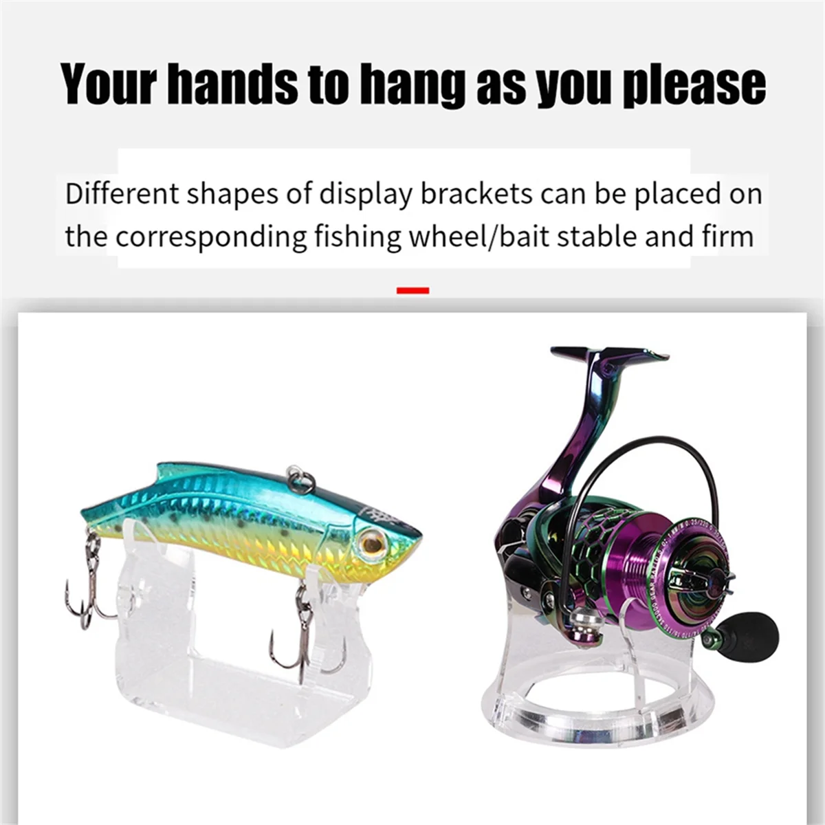 

ADD-2 Pcs Fishing Reel Fishing Lure Display