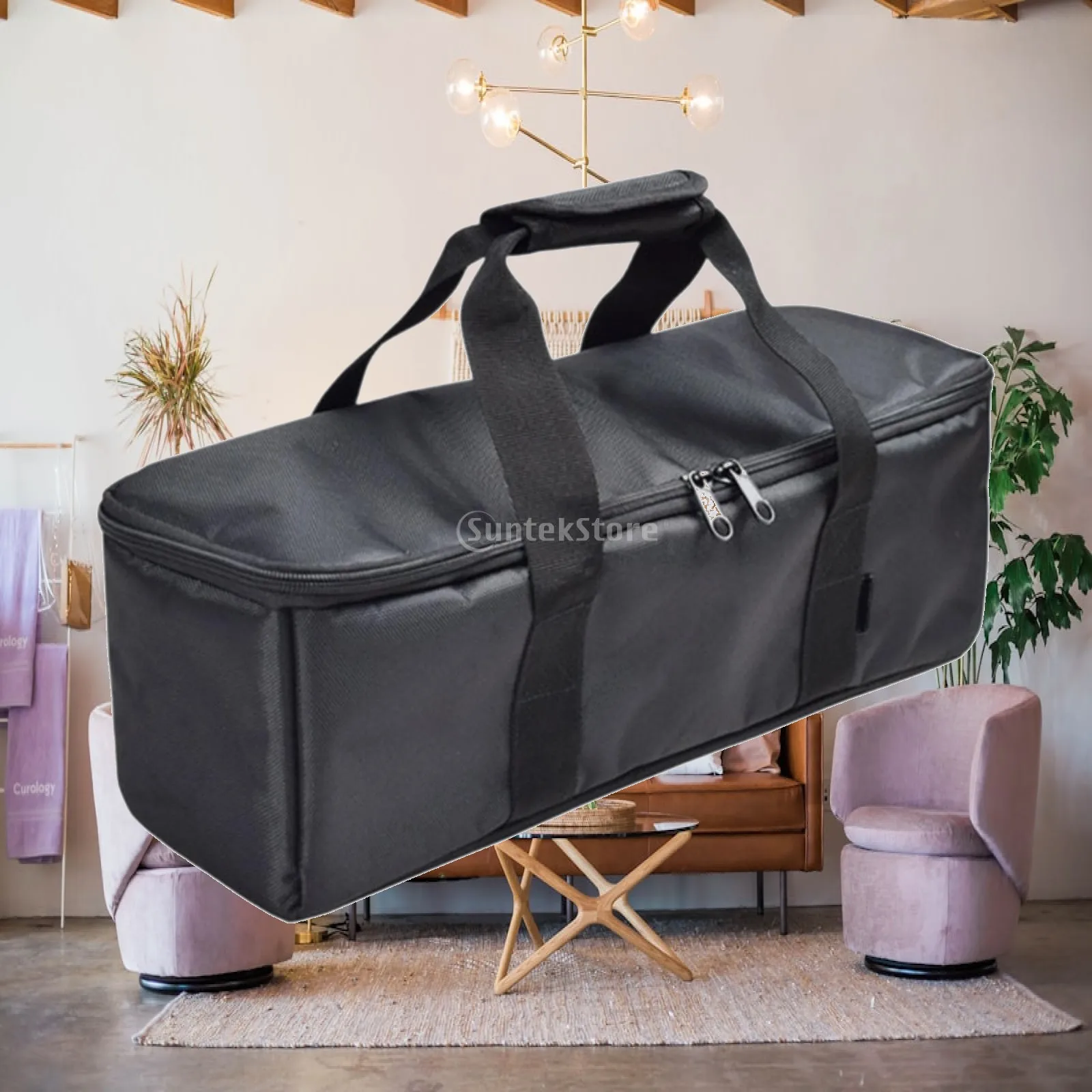 Hair Styling Tool Storage Bag Structured Cosmetic Organizer Bag Carry Pouch with Handle Tear-Resistant Easy to Clean