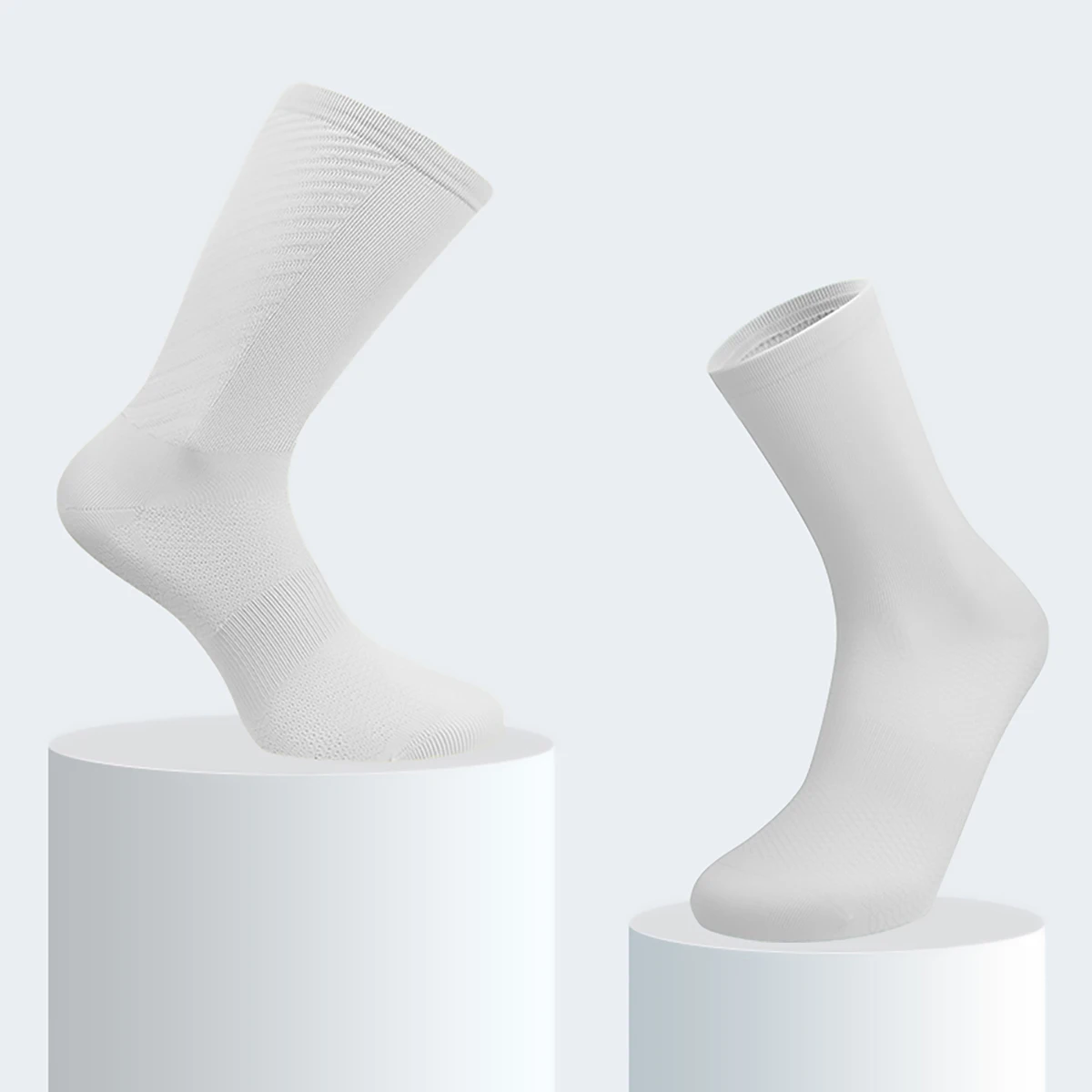 Chaussettes de sport à séchage rapide pour hommes et femmes, chaussettes de cyclisme, de course à pied, à intervalles moyens, de fitness dans le tube