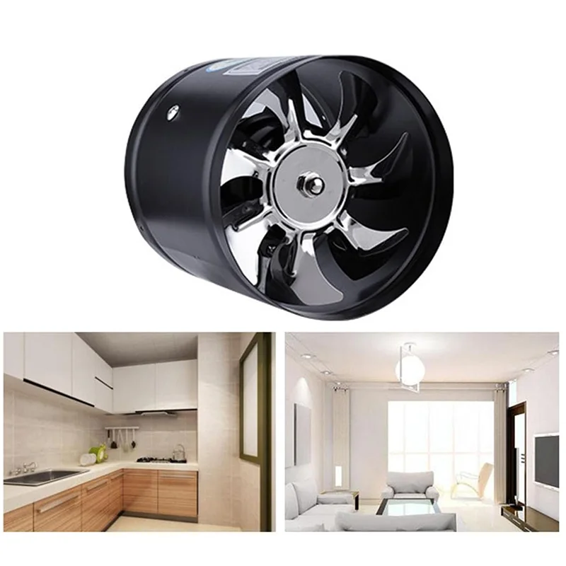 4/6 inch Fan Air Ventilator 220V Exhaust Fan Home Kitchen Metal Pipe Ventilation Exhaust Fan Bathroom Toilet Ventilation Fan