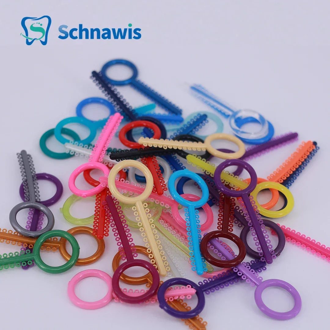 Dental Orthodontic Elastic Ligature Ties Cat Flower Mouse Elastic Bands Cartoon O-Ring Bands  Brackets Braces Archwires Colorful