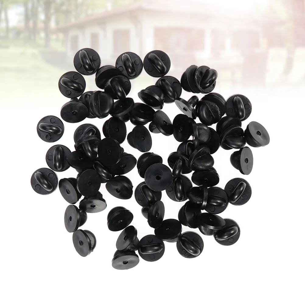 200pcs Plastic Caps PVC Pin Backs Keepers Replacement Brooch Clasp for Home Shop (11x7mm) pin caps clutch pin backs