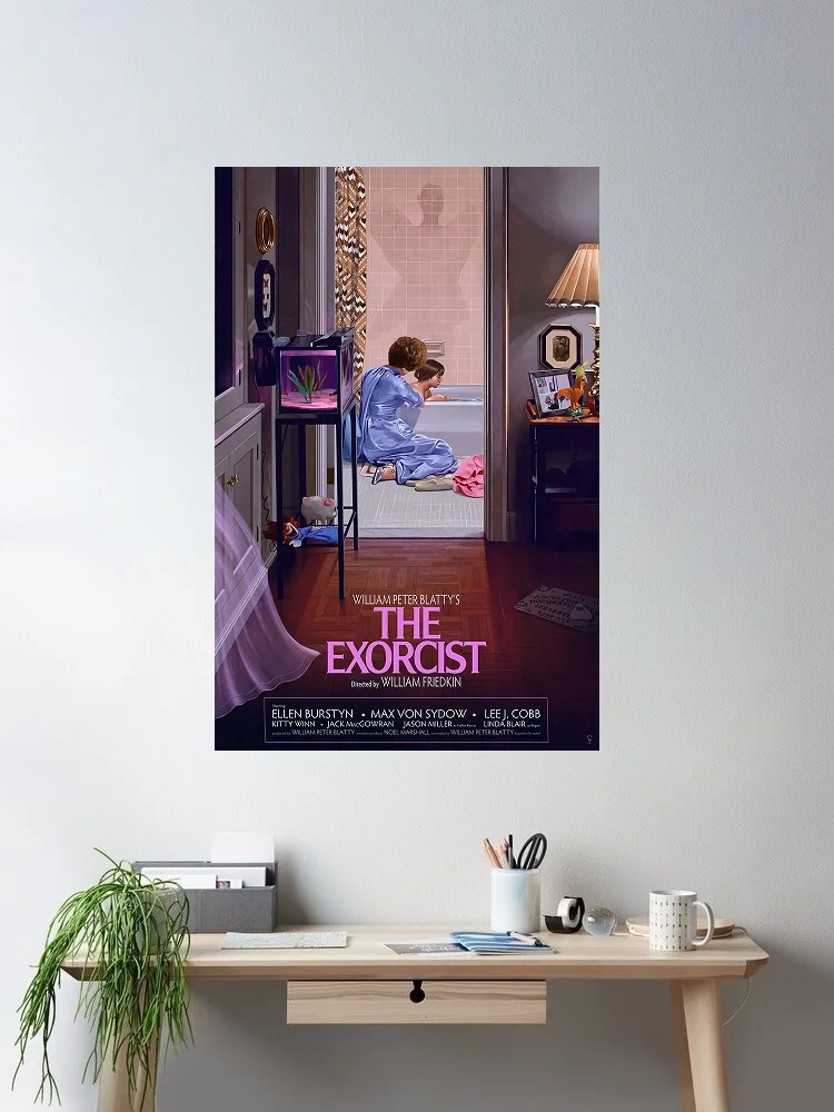 The Exorcist Movie Art Print Canvas Poster, Living Room Decor, Home Wall Picture