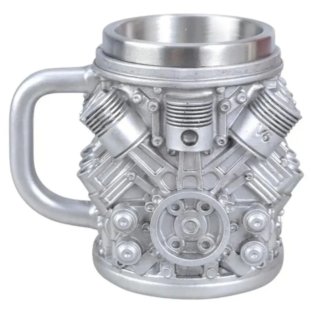 

Rust-Proof Car Engines Themed Coffee Mug Kitchen Drinkware Reusable V8/V6 Engines Design Water Cup Creative Stylish