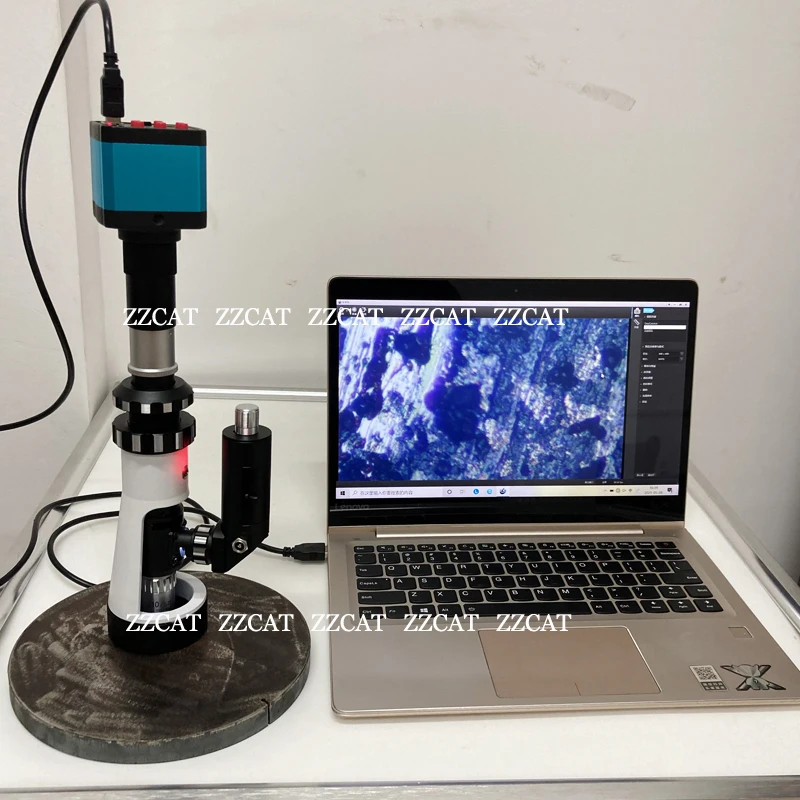 Handheld Metallographic Microscope Accessories Portable Monocular Metal Alloys Appraisal Tool LED Light Metallurgical Microscope