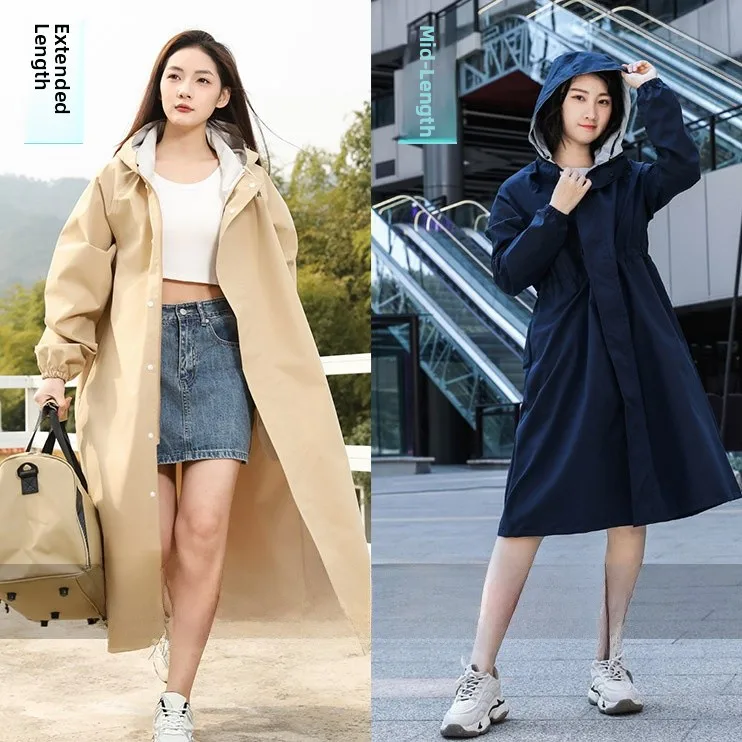 

Высококачественная ветровка-дождевик для женщин, уличная, полностью водонепроницаемая, ультралегкая, средней длины, с поясом, для одного человека