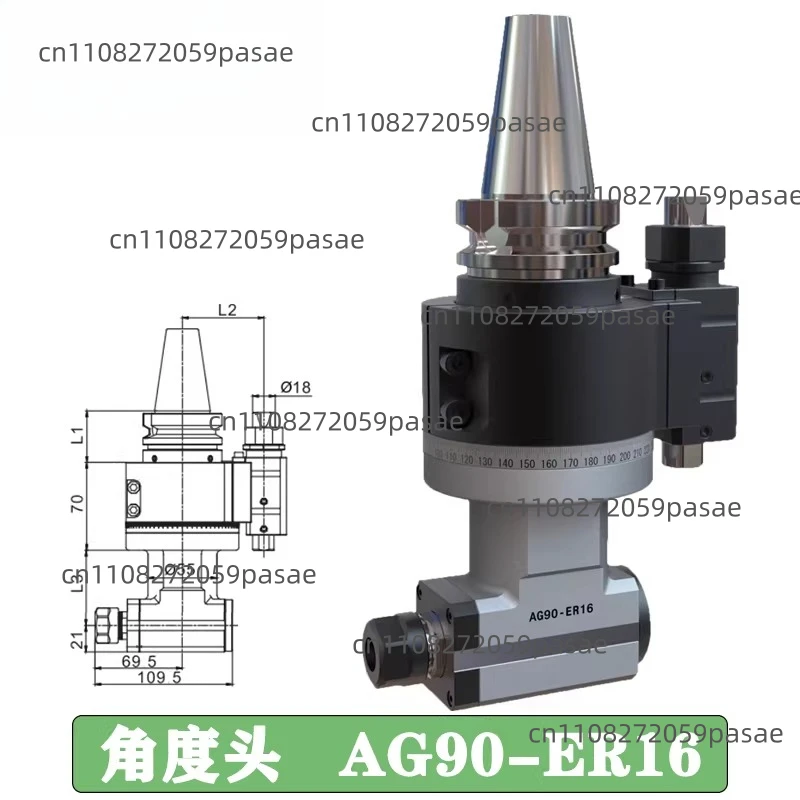 High-Precision Angle Head Side Milling Head AG90-ER32ER16 Right-Angle Head 90-Degree Right-Angle Side Milling